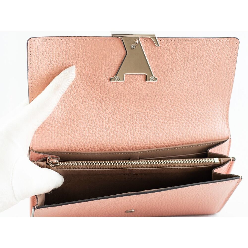 Louis Vuitton Capucines Wallet Pink Calfskin Leather  date code# MI2177 - Picture 7 of 13